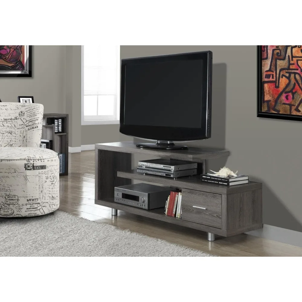 TV Stand with 1 Drawer, 60"W, White