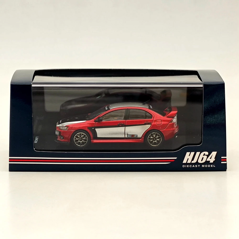 Hobby Japón 1/64 para Lancer Evolution X Ralliart Color (rojo) HJ644053RB modelos fundidos a presión coche colección limitada Auto Juguetes