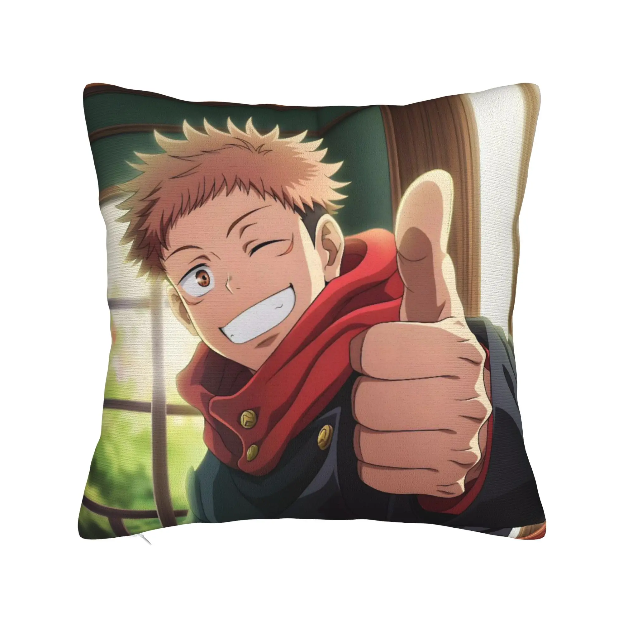 Itadori Yuji  Pillow Covers Merchandise Printing Cushion Cover Gift  JJK Anime  Throw Pillow Case Cover Home Multi Size