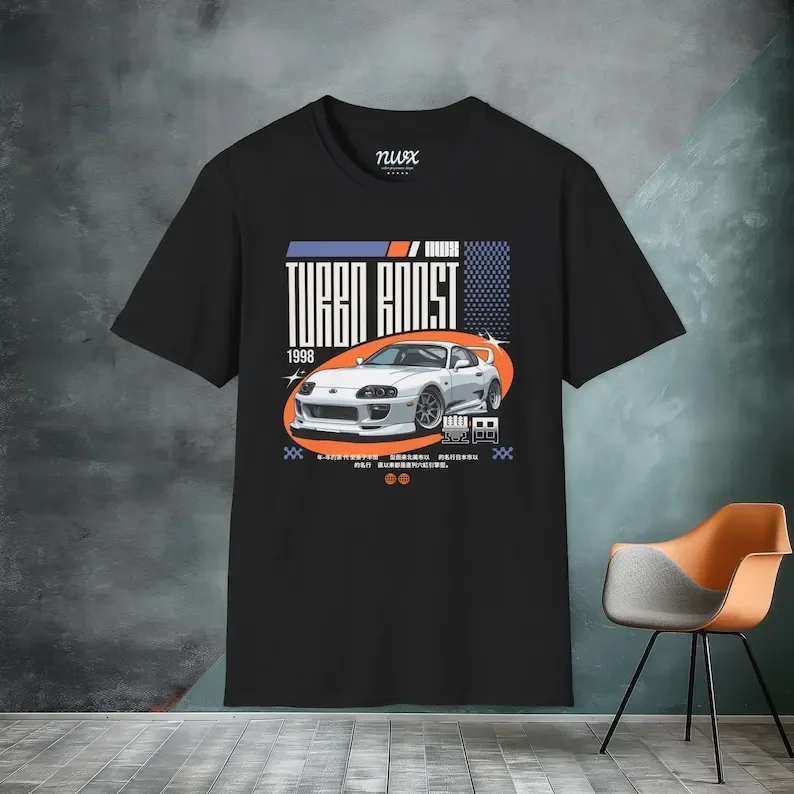 JDM Japan Streetwear Auto T-Shirt - Turbo Boost Tuning, Race, Japanese Streetracing