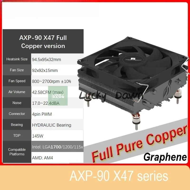 

AXP-90 X47 ̈ Koperen Xo profiel 47 мм koeler voor AM4 koeling LGA1700 1200 115x AXP90 superslank