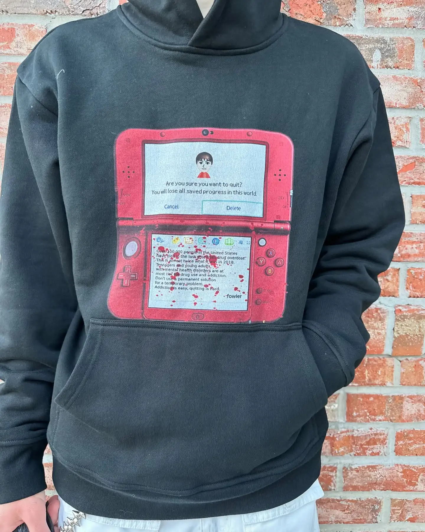 ملابس رياضية عصرية سوداء 3DS هوديس للنساء والرجال ملابس الشارع الشهير علامة الشريط رائجة البيع بلوزات Harajuku زمم هوديي Y2k القمم #4