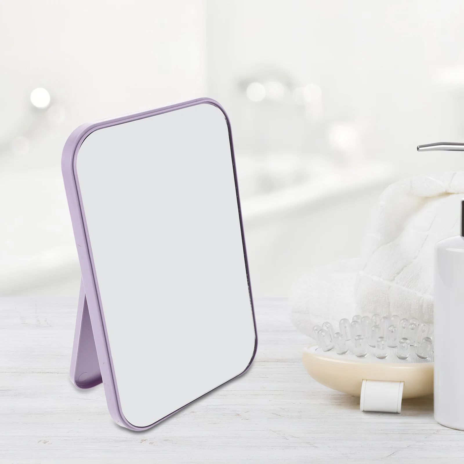 2Pcs Desktop Make-Up Spiegel Tragbare Dual Verwenden Freistehende Wand Eitelkeit Prinzessin Stil Kleine Tisch Spiegel