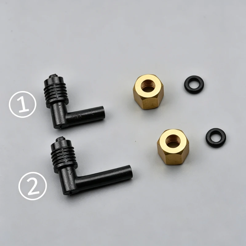 10PCS Plastic L Shaped Ink Damper Connector Copper Nut Fittings for Epson 4800 4880 DX5 Wide Format Digital Printer Accessories