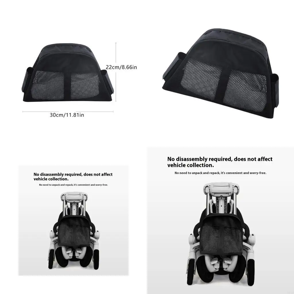 

581F Modern Strollers Organiser Bag Quick Setups Spacious Compartments Baby Supplies