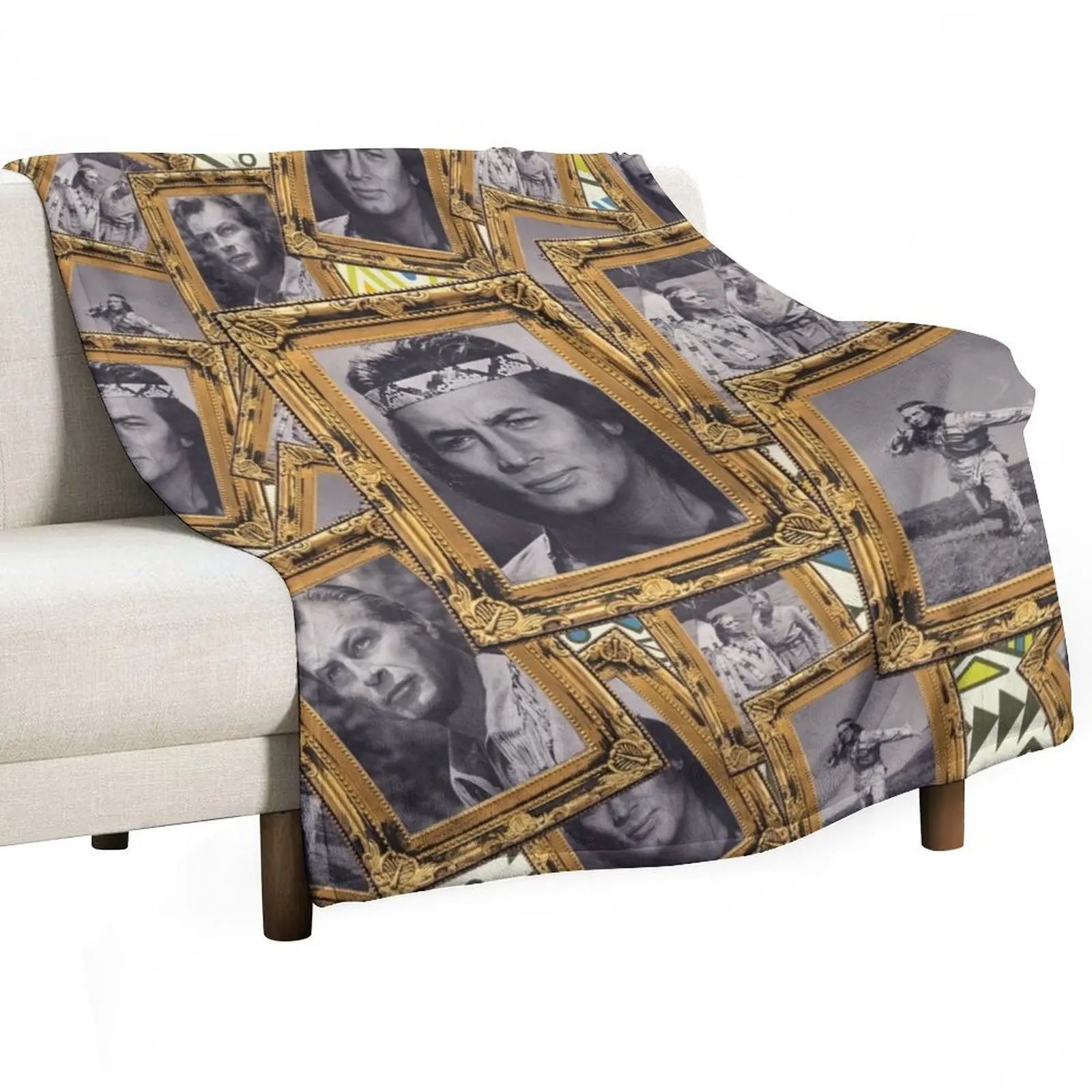 Blood Brothers Winnetou and Old Shatterhand, Karl May Film Throw Blanket Beautifuls Soft Plush Plaid Furrys Blankets