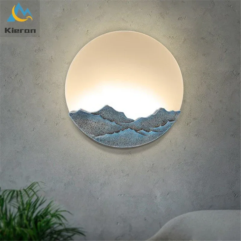 Modern Simple Moon Led Wall Lamp Bedroom Study Restaurant Hotel Bedside Wall Lights Living Room Decoration Iron Art Wall Lamps