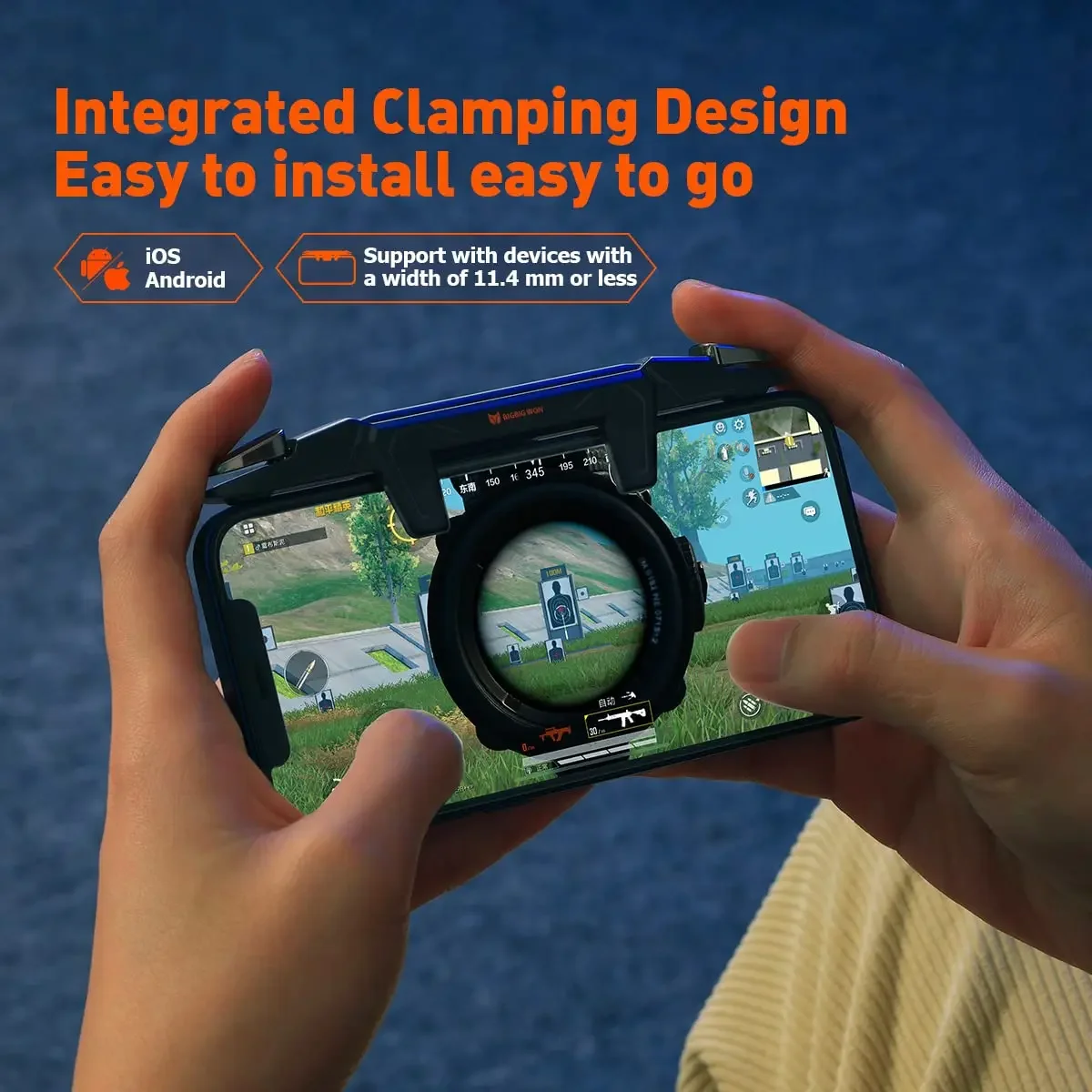 مشغلات ألعاب BIGBIG WON M3، وحدة تحكم ألعاب الهاتف المحمول، عصا تحكم FPS لـ PUBG/Fornite/Call of Duty لنظام iOS وAndroid