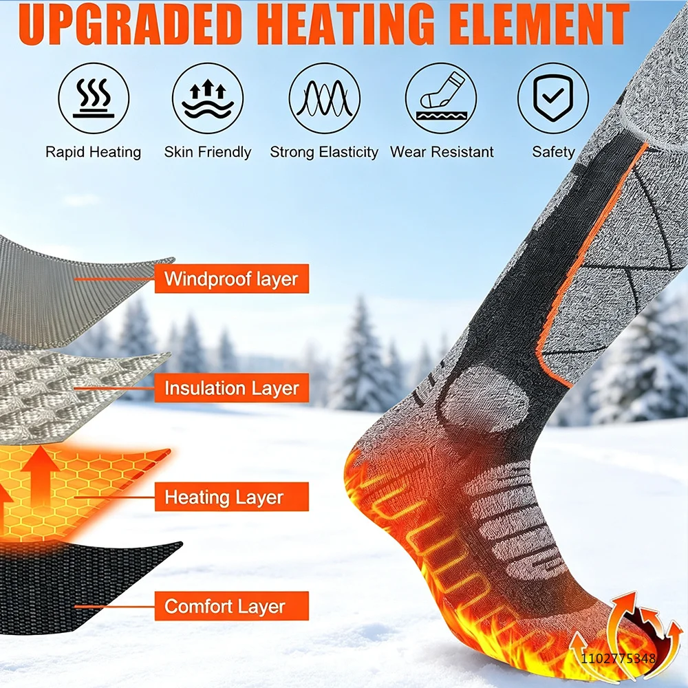 New Heated Socks Rechargeable - Thermal Sock Winter recension och pris