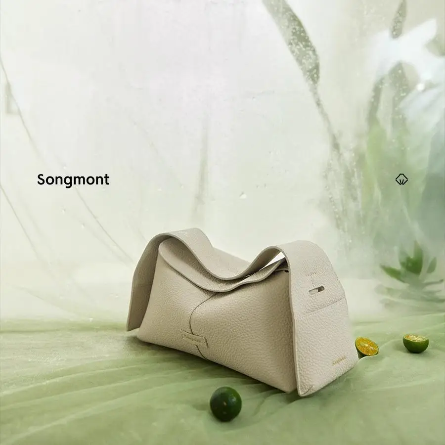 محفظة Songmont Roof Eaves، حقيبة جلدية صغيرة مع آذان معلقة للعمل واليومية