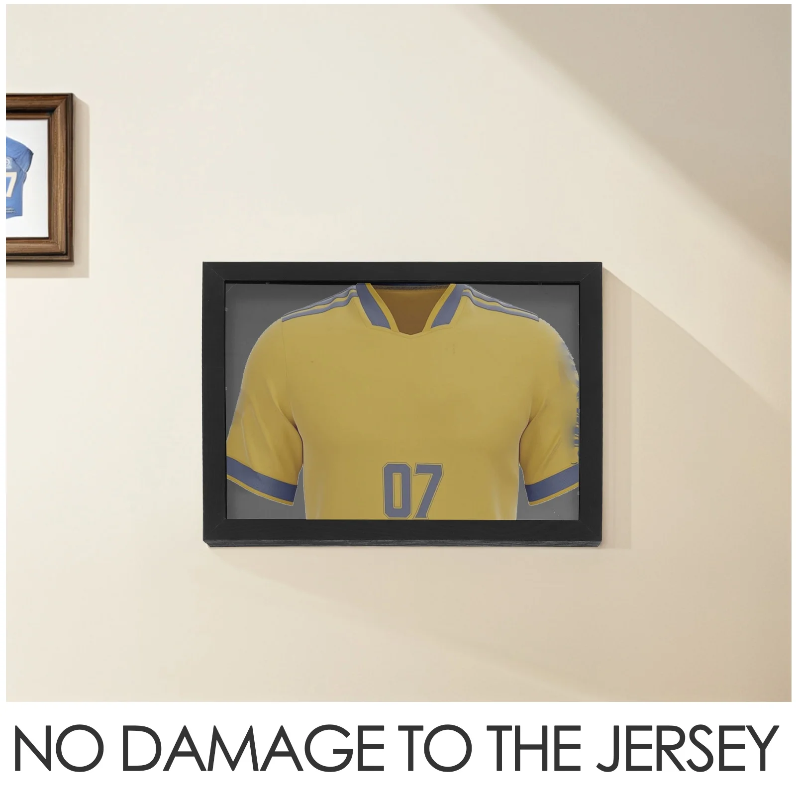 Jersey Display Frame Wooden Football Baseball Soccer Basketball Shirt Stand Clear Front Sports Memorabilia Display Case