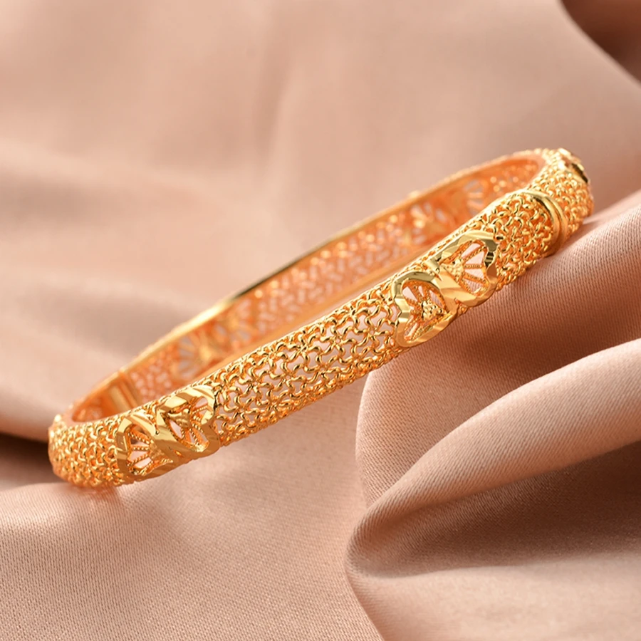 1pcs copper openable godl color bracelets, Middle East Dubai women's fashion Bangles , Ethiopian bride wedding gift