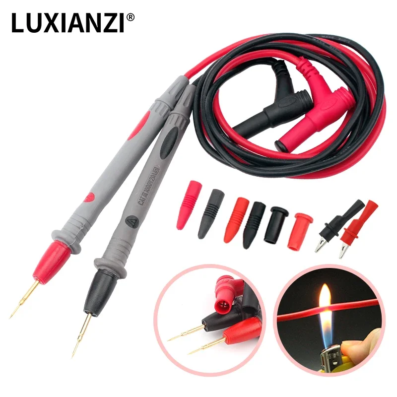 LUXIANZI 1 Pair Multimeter Probe Test Leads Universal 10/20A 1000V Multimeter Wires Digital Meter Needle Tip Cables Multimetro