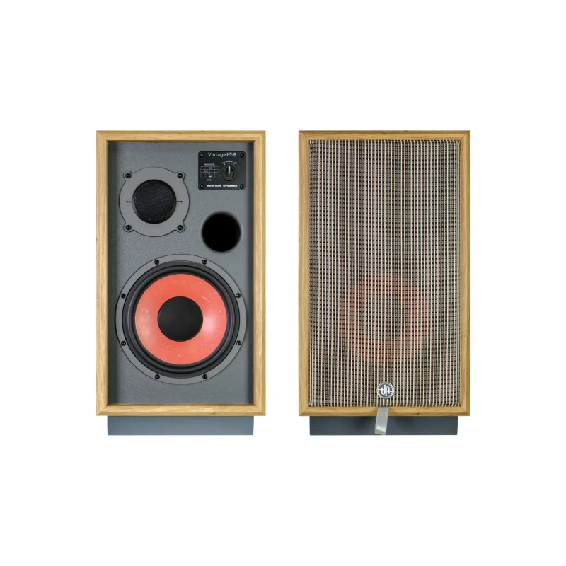 HT-8 Vintage HiFi Floor Standing Speaker Wooden Metal Tripod for Home Theater Music Studio New