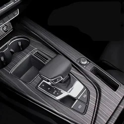 Modification Auto Central Control Gear Shift Frame Wood Grain Decoration Sticker Interior For Audi A4 B9 A5 2019 2020 2021 2022