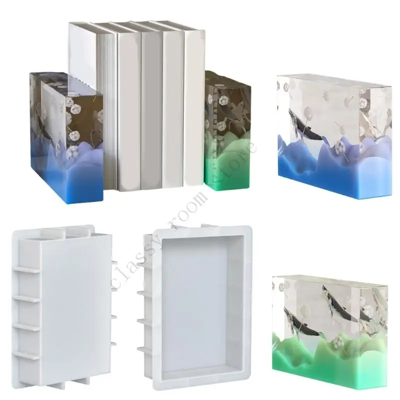 

A0NF Cuteness Silicone Rectangular Mold for Crafting Resin Book Holders and Ornaments