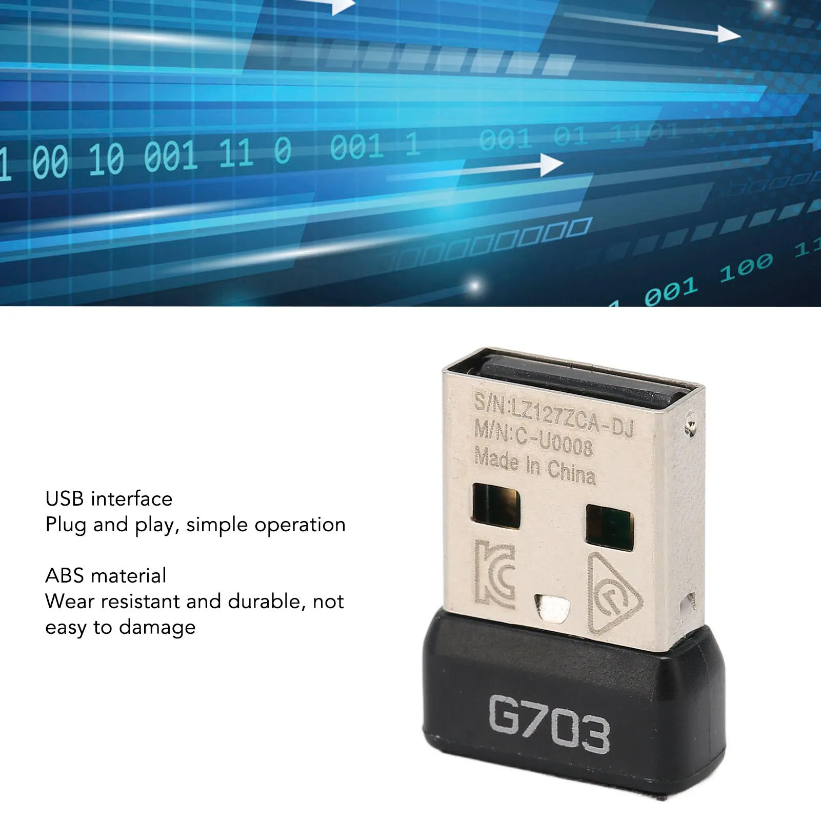 Mouse Adapter USB Mouse Receiver for Logitech G703 for LIGHTSPEED Wireless Mouse Wireless 2.4G Technology Portable Mouse Adapter