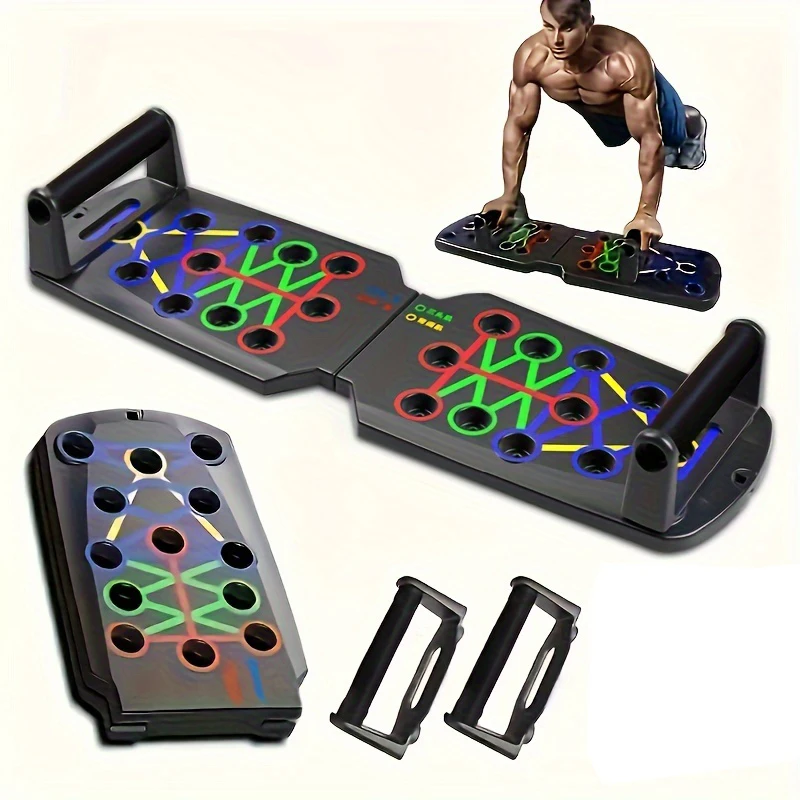 Multifunctional 28-Hole Push-Up Board Portable Push Up Fitness Equipment Strength Multiple Angles Gym Training Equipment