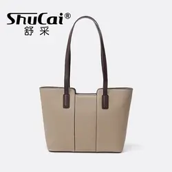 Genuine Leather Women's Bag Large Bag Commuter Tote Large Capacity Shoulder Mom Bag