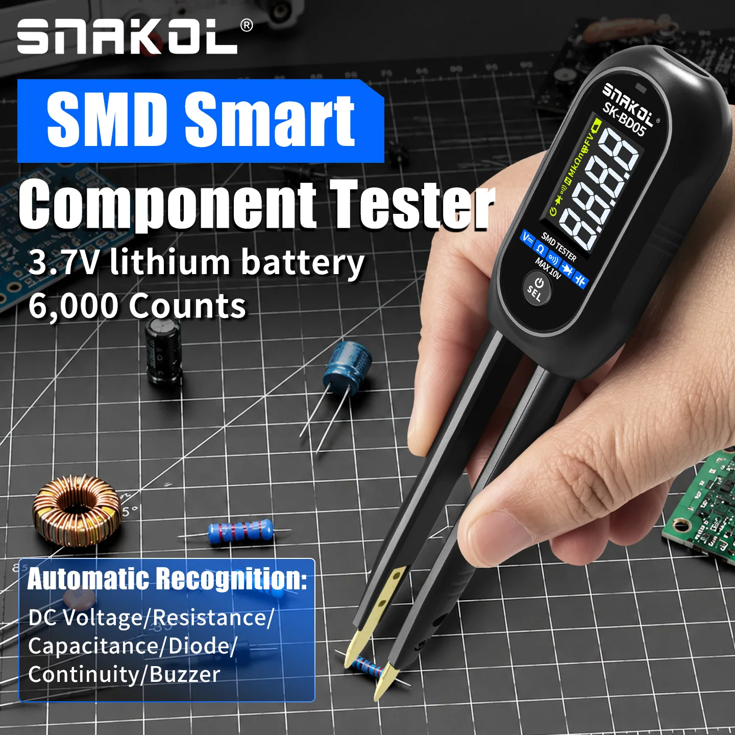 SNAKOL SK-BD05 LCR SMD ESR Tes - đánh giá và giá Smd Tweezer Set