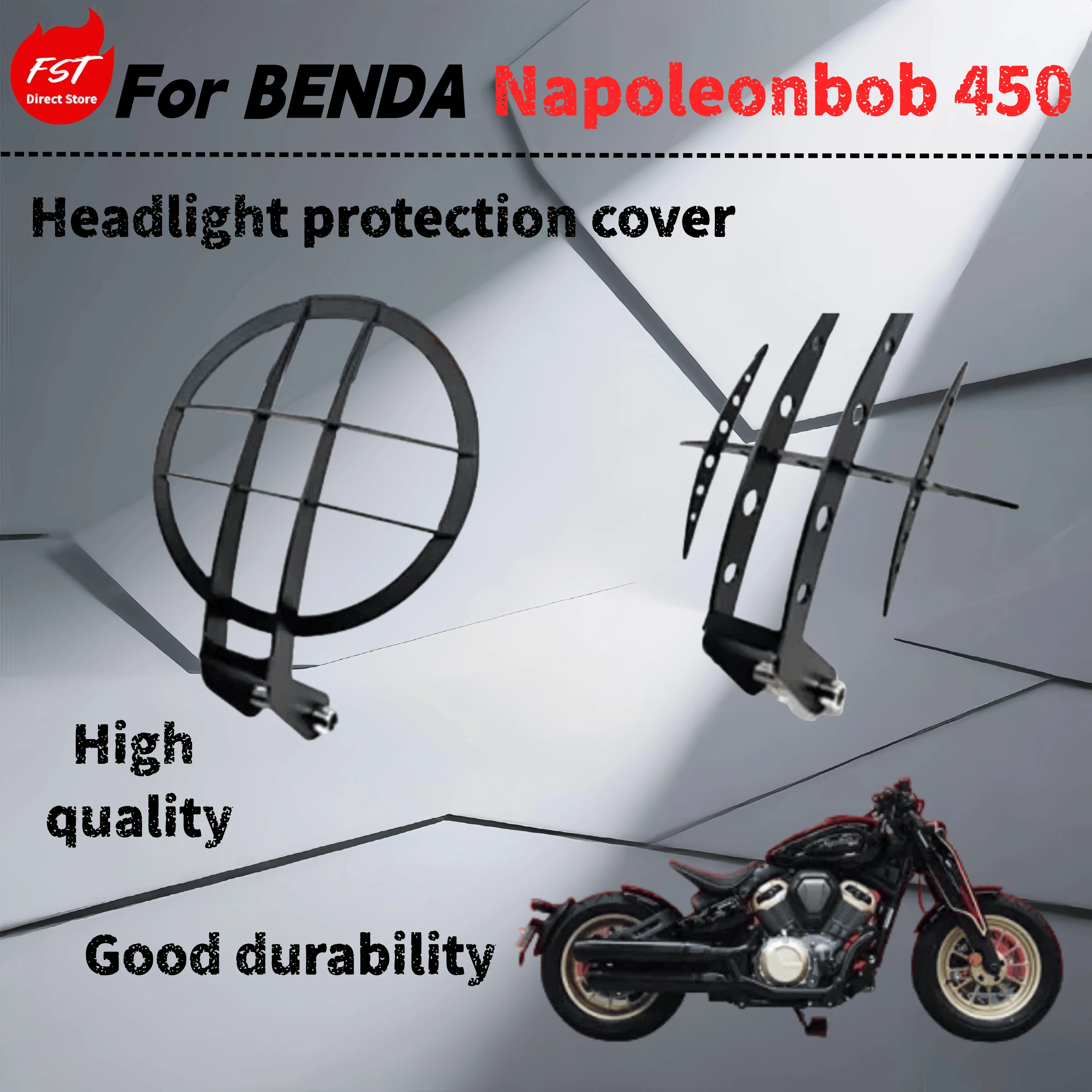 

For Benda Napoleonbob 450 retrofit retro headlight mesh lampshade fence lampshade