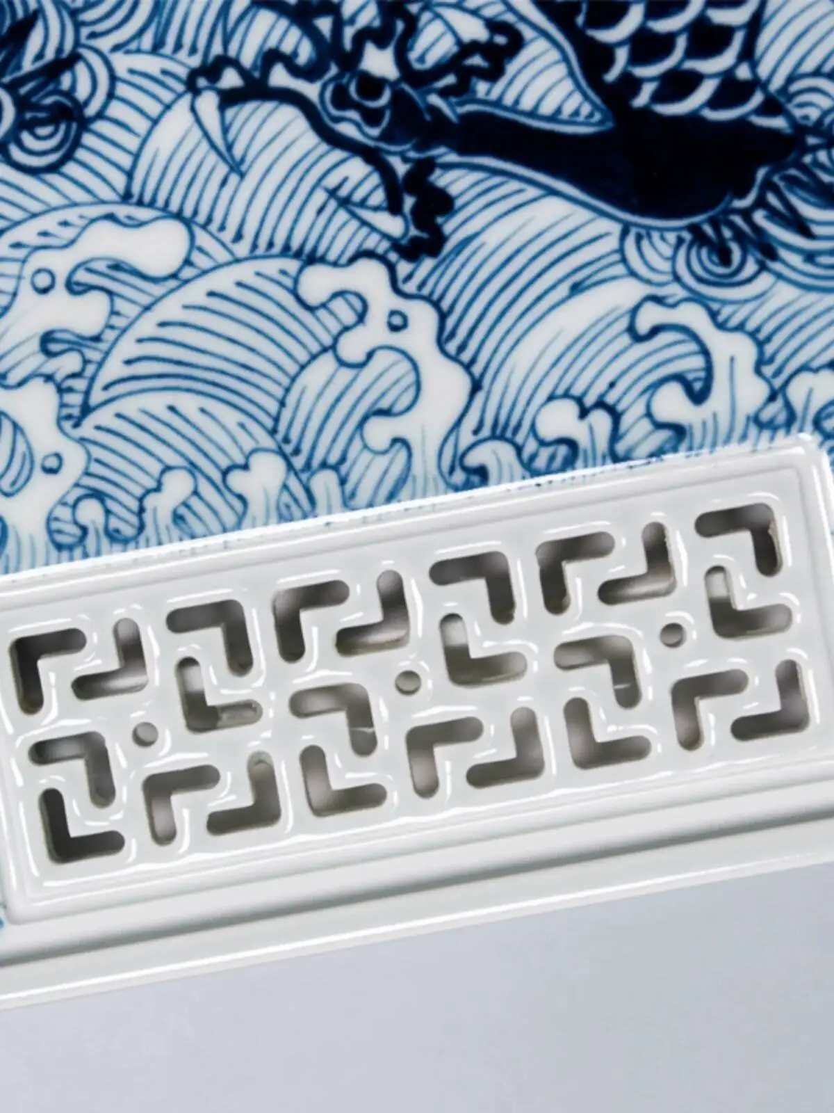 Sacred Mountain Blue And White Dragon Soaring Over The Sea 3.0 Fully Hand-Painted Jingdezhen Antique Set Ceramic Tea Tray