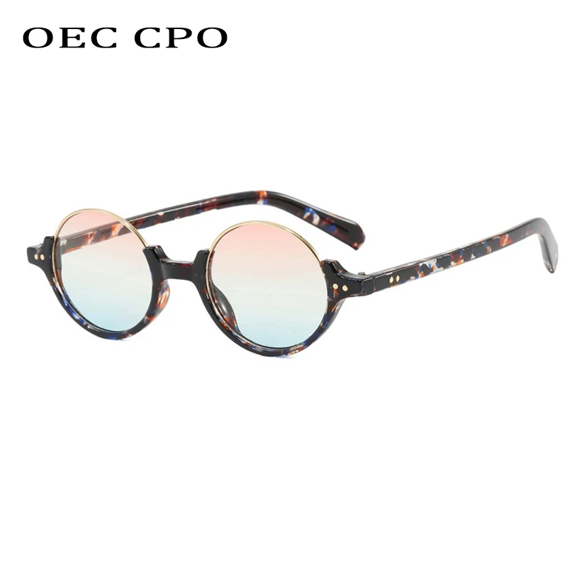 Fashion Half Frame Sunglasses Women Fashion Luxury Brand Punk Round  Sun Glasses Female Outdoor Gradient Shades UV400 Eyewear