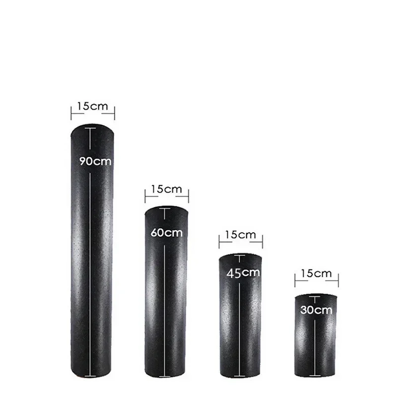 1Pcs 30/45/60CM Yoga Pilates Foam Roller Black Yoga Column Body Exercise Fitness Equipment For Gym With Trigger Points Training