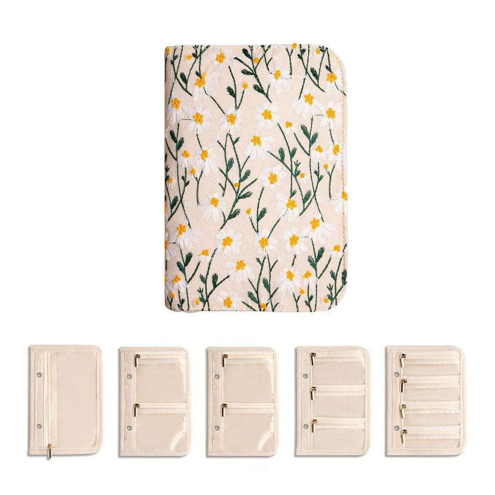 Multi-Functional Portable Jewelry Storage Bag with Zipper Anti-Scratch Jewelry Anti-Oxidation Bag 5pcs Detachable Pouches