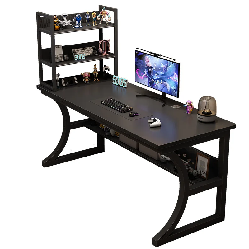 AOLIVIYA-Bureau d'ordinateur avec étagère, table de sport électronique, bureau et chaise simples, chambre à coucher, apprentissage, ménage, 1.2m, 1.4m