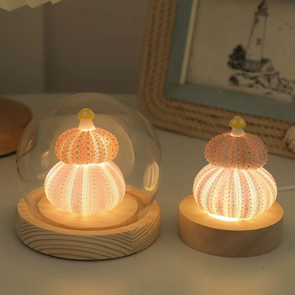 

Mushroom Night Light Luminous Desktop Decoration Glass Lampshade Bedroom Study Warm Holiday Gift Creativity Simple Handmade