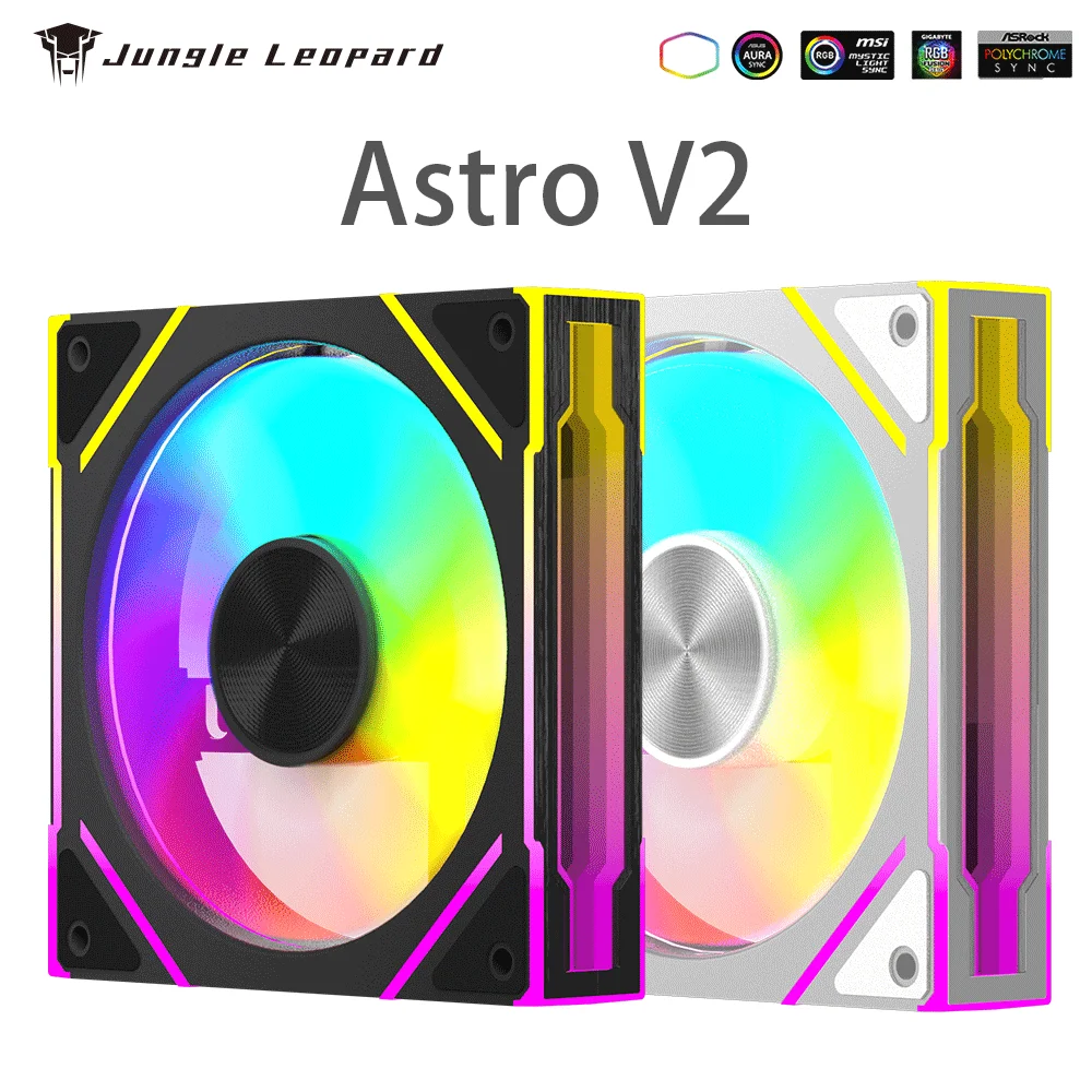 

Jungle Leopard Astro V2 Корпус для ПК Вентилятор 120 мм 5 В 3-контактный ARGB Циклический зеркальный световой эффект PWM 800–1850 об/мин Охлаждающий вентилятор