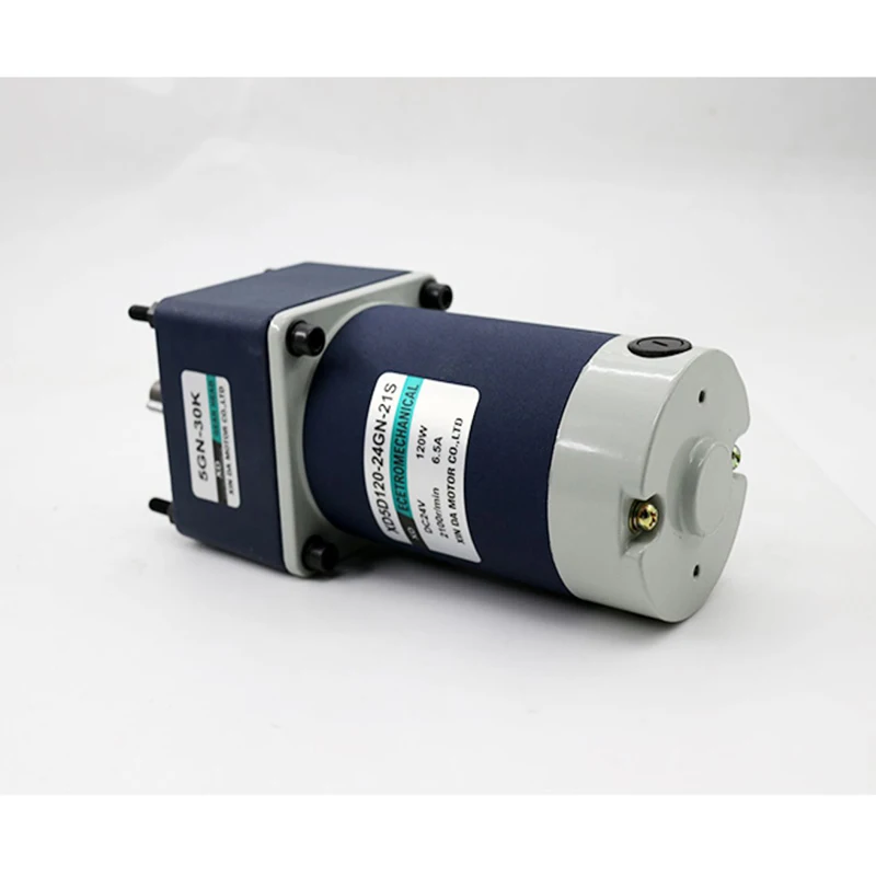 12V 24V permanent magnet DC gear motor 120W high-power micro-slow motor speed regulation small motor 15-axis