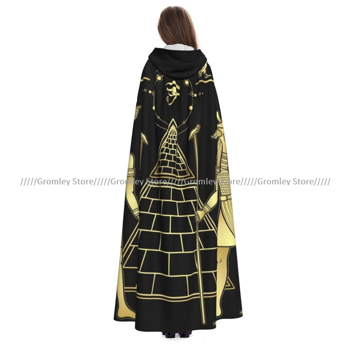

Средневековый плащ для косплея на Хэллоуин, пальто с капюшоном, накидка «Египетский Бог Ра и Сет», длинный плащ, плащ волшебника