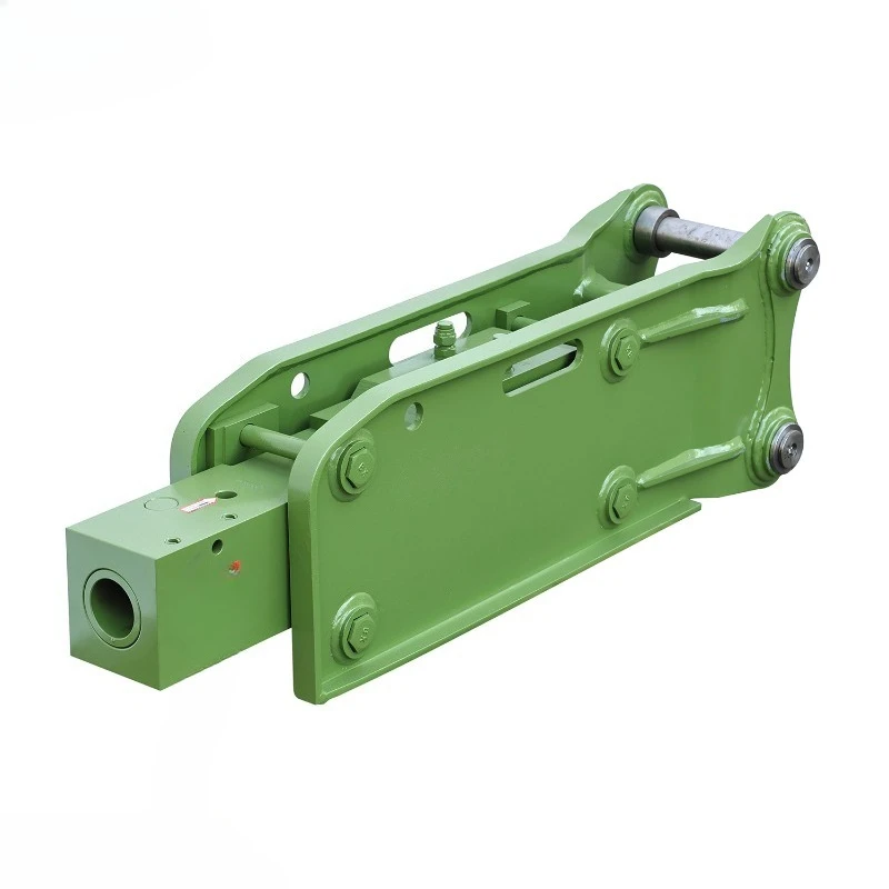 

Hope SB40 loader uses precision excavator loader hammer to break rocks/blocks in municipal greening