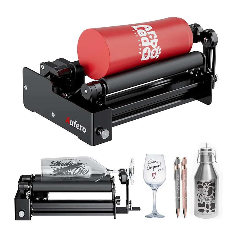

Aufero Engraving Accessory Rotary Roller YRR2.0 Adjustable Rotation Tool for Laser Engraver
