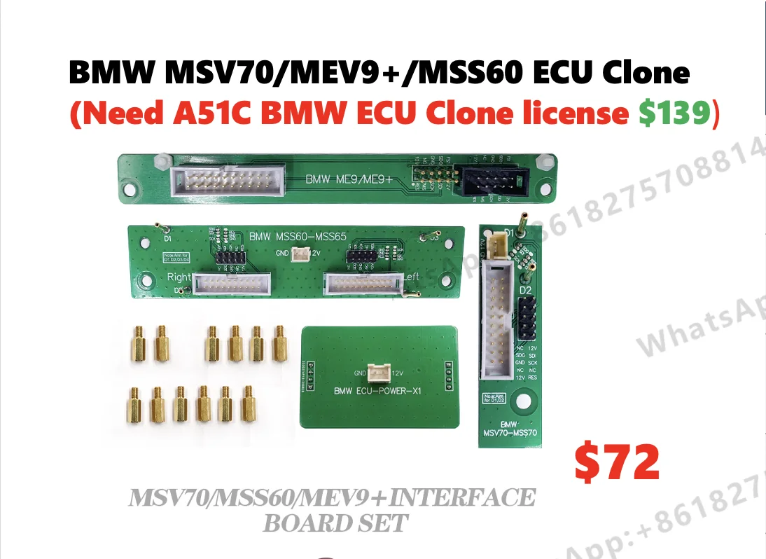 Yanhua Mini ACDP  MSV70/MSS60/MEV9+ interface board set for bmw ecu clone