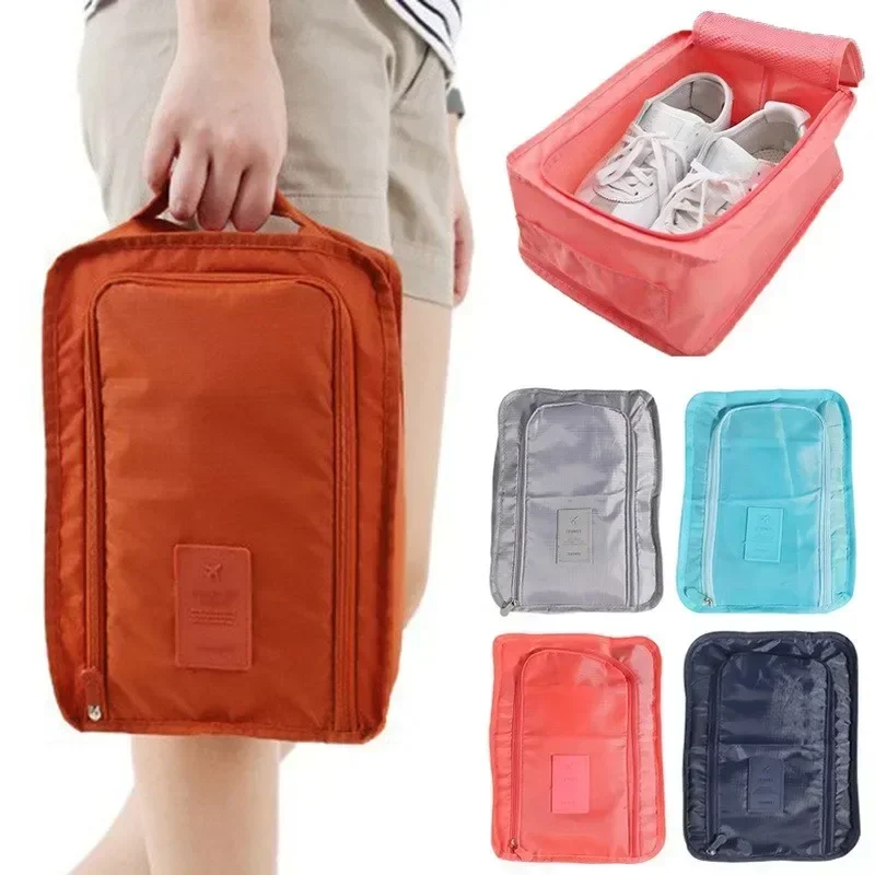 Draagbare reisopslag sneaker tas waterdicht ademend enkele schoenopslag opvouwbare draagbare kleine schoenorganizer 6 kleuren