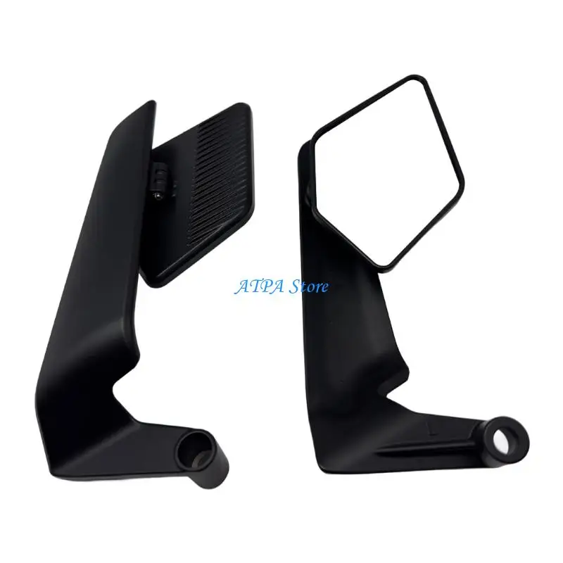 

U13C 2pcs Universal Rear View Mirrors for Motorcycles Riders Wide Aluminum Frame