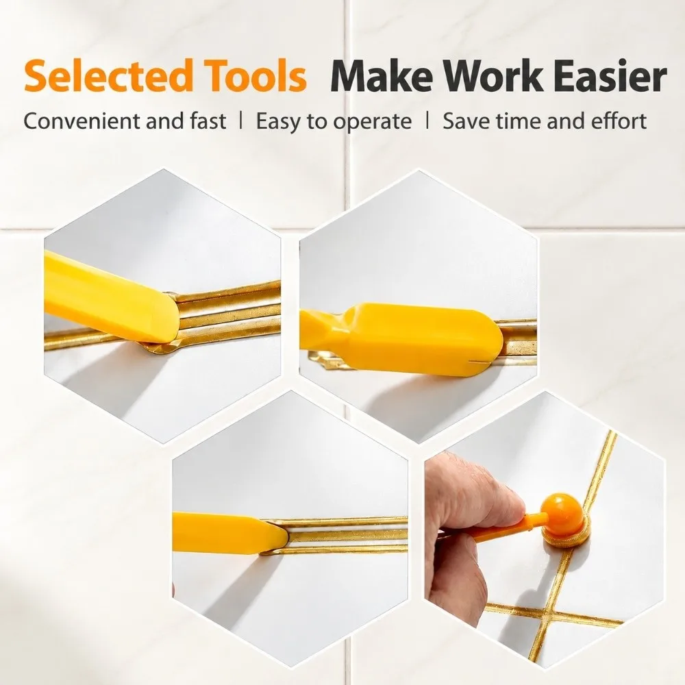 Plastic Caulking Tool Kit Reusable Inside Outside Corner Grout Finishing Tool Handheld Epoxy Grouting Sealant Scraper Set