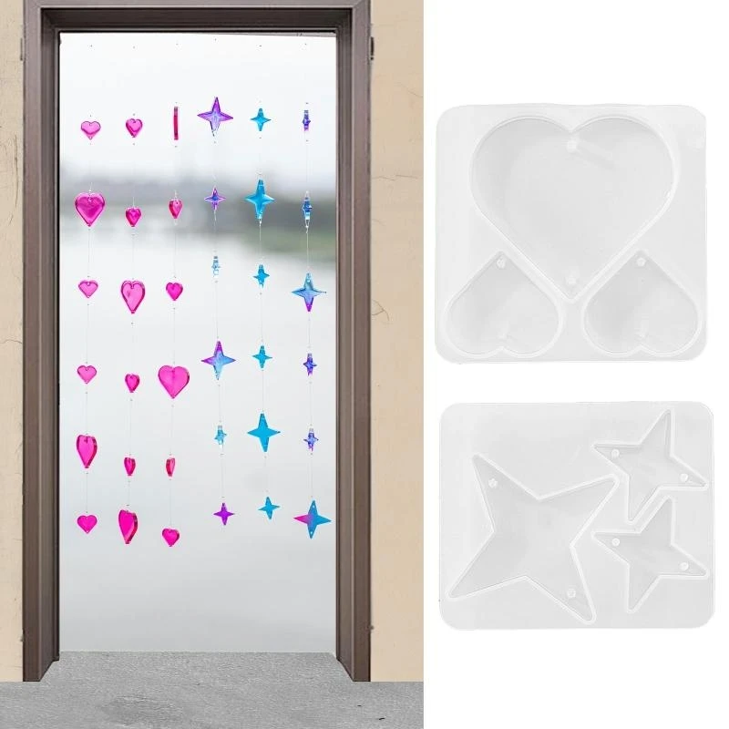 Star Heart Silicone Resin Molds Jewelry Ornaments Mold Wall Hanging Home Decor