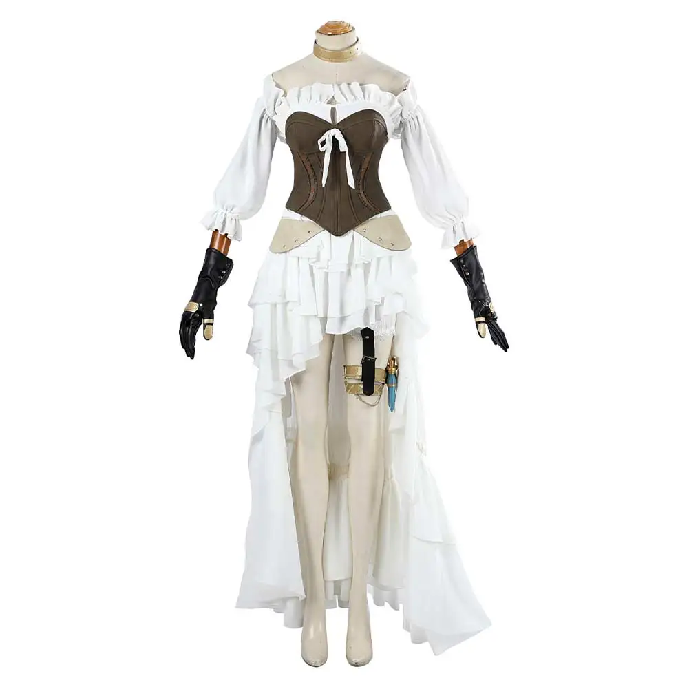 Ishgard Cosplay Fantasy Costume Final Roleplay Medival Corset Dress Outfits Women Adult Halloween Carnival Party Fantasia Suit