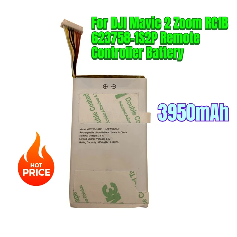 

3950mAh for DJI Mavic 2 Zoom RC1B 623758-1S2P Remote Controller Battery