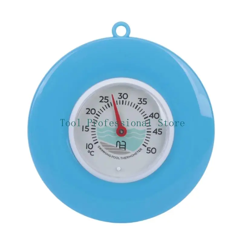 57QF Floating Pool Water Temperature Reader for Bath Viewing with Clear Number View, Lower Stem, Plastic Shell, and Daily