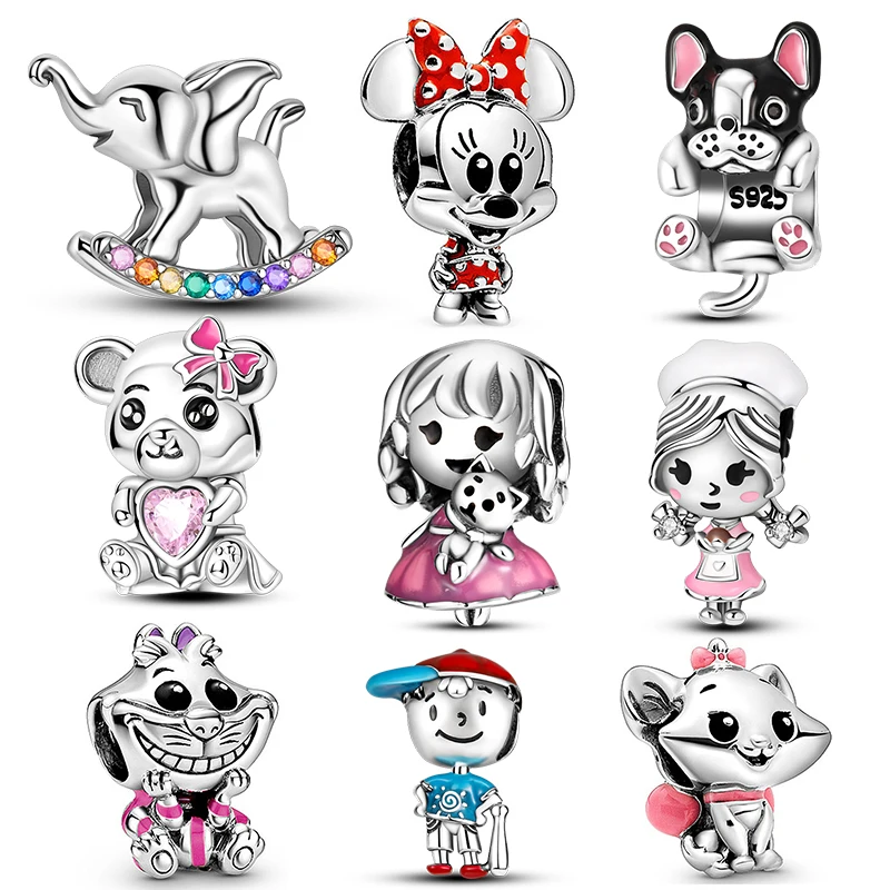 

Charmimg Бусины Диснея 925, серебро, бисер, подходящий браслет, ожерелье, ювелирные изделия, женские роскошные ювелирные изделия, повседневная вечеринка, праздничный подарок