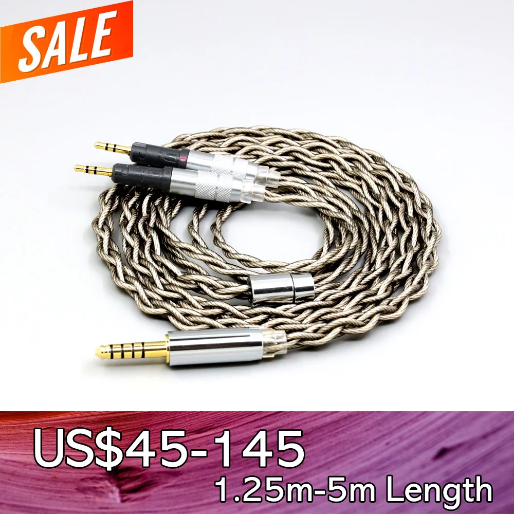 

99% Pure Silver + Graphene Silver Plated Shield Earphone Cable For Audio-Technica ATH-R70X headphone LN008025