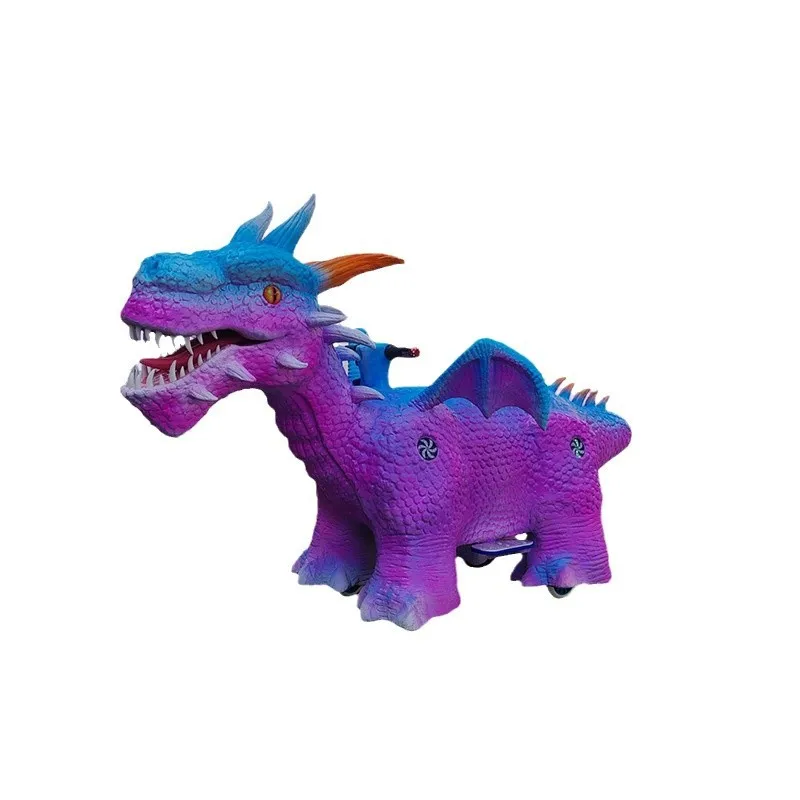 

New dinosaur car, park square simulation animal electric car, outdoor amusement battery car