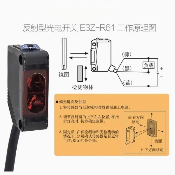 Interruptor fotoeléctrico original E3Z-D61/D62/R61/T61A/LS61/B61/D81/D82/R81/T81/G