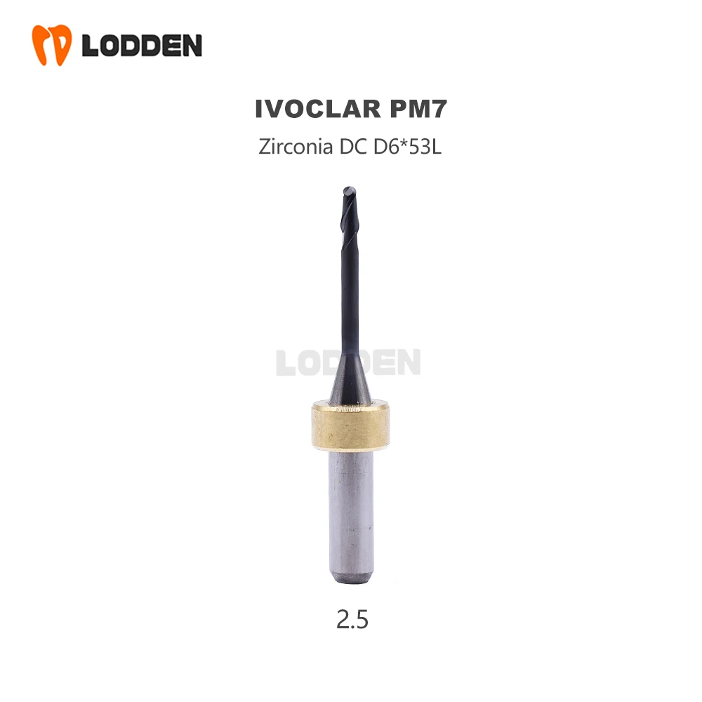 Ivoclar PM7 for Zirconia Milling Burs Dental Material Grinding Drills DC D6 *0.5/1.0/2.5 Milling Machine Tools