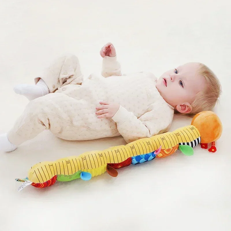 Babyrammelaar Muzikale Rups Worm Zacht Baby Knuffels Educatief Interactief Zintuiglijk Speelgoed voor Baby's Pasgeboren Peuter Cadeau